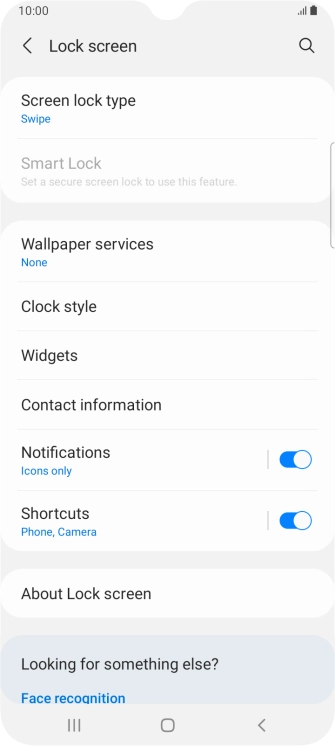 Press Screen lock type. Press Screen lock type.