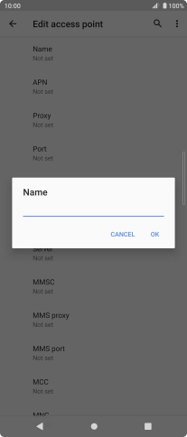 Key in EE Internet and press OK. Key in EE Internet and press OK.