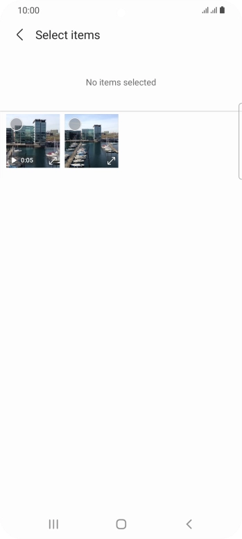 Press the required picture. Press the required picture.