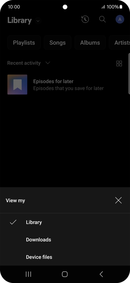 Press the required category and go to the required audio file. Press the required category and go to the required audio file.