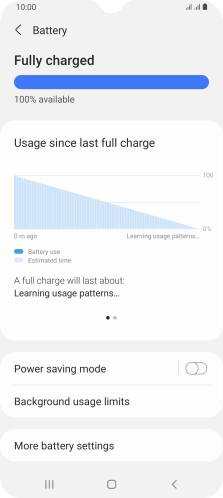 Press Power saving mode. Press Power saving mode.