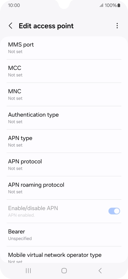 Press MMS port. Press MMS port.