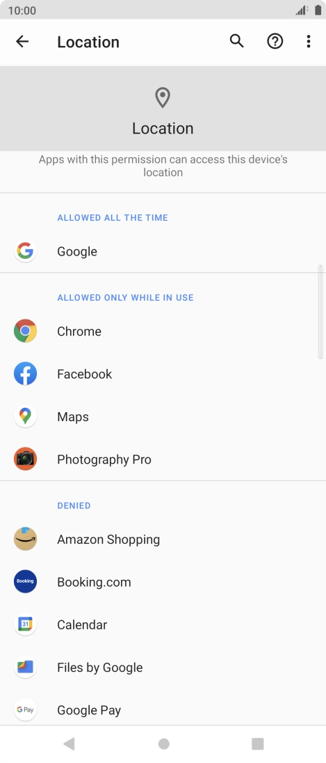 Press the required app. Press the required app.
