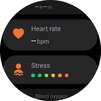 Press Heart rate. Press Heart rate.