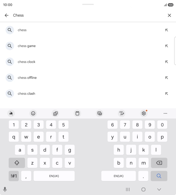 Key in the name or subject of the required app and press the search icon. Key in the name or subject of the required app and press the search icon.