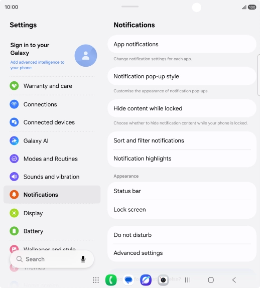 Press App notifications. Press App notifications.