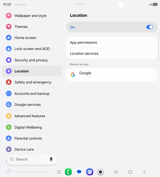 Press App permissions. Press App permissions.