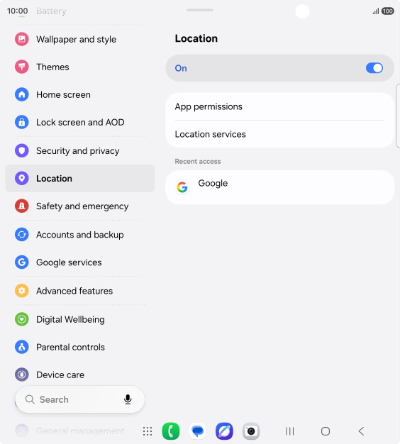 Press App permissions. Press App permissions.