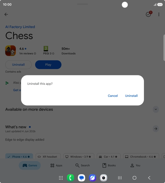Press Uninstall. Press Uninstall.
