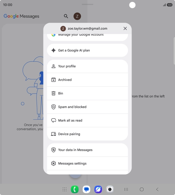 Press Messages settings. Press Messages settings.