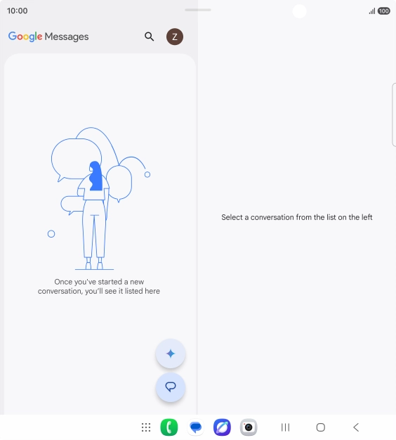 Press the profile icon. Press the profile icon.