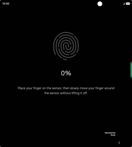 Follow the instructions on the screen to create the phone lock code using your fingerprint. Follow the instructions on the screen to create the phone lock code using your fingerprint.
