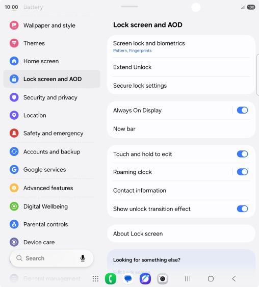 Press Screen lock and biometrics and key in the additional phone lock code you created earlier. Press Screen lock and biometrics and key in the additional phone lock code you created earlier.
