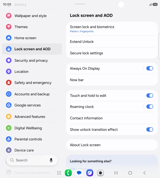 Press Screen lock and biometrics and key in the additional phone lock code you created earlier. Press Screen lock and biometrics and key in the additional phone lock code you created earlier.