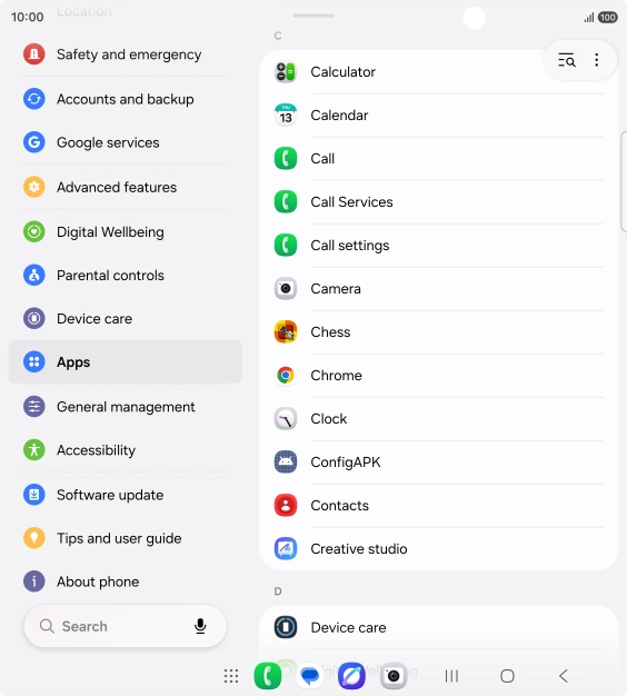 Press the required app. Press the required app.