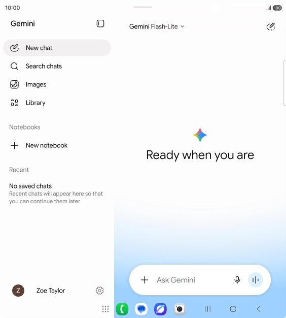 Press the profile icon. Press the profile icon.
