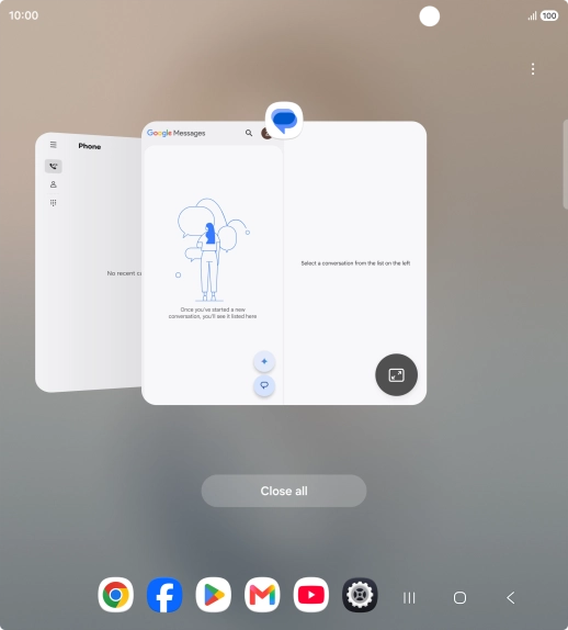 To end one running application, slide your finger upwards on the required application. To end one running application, slide your finger upwards on the required application.