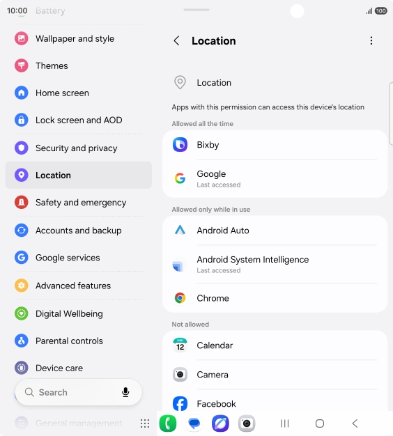Press the required app. Press the required app.