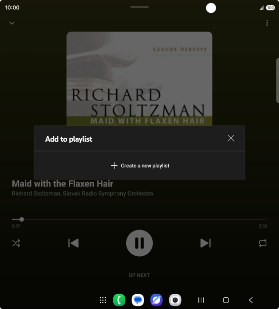 Press Create a new playlist. Press Create a new playlist.