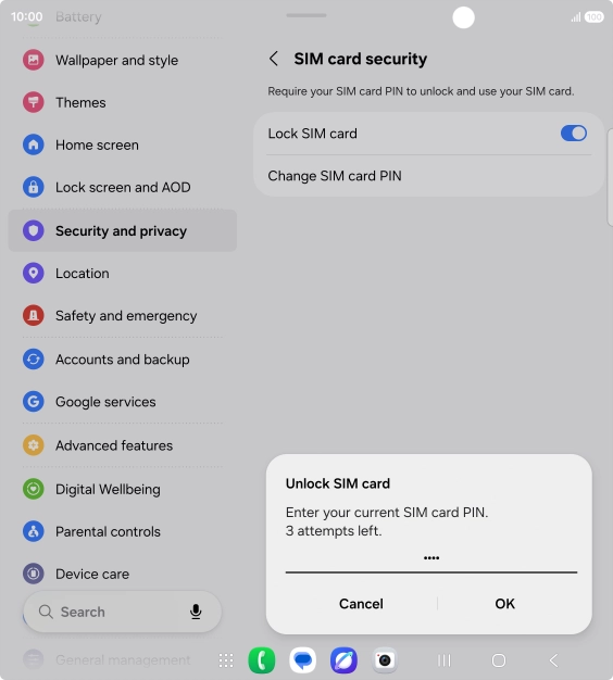 Key in your PIN and press OK. The default PIN is 1111. Key in your PIN and press OK. The default PIN is 1111.