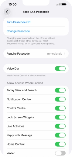 Press Turn Passcode Off and key in the phone lock code. Press Turn Passcode Off and key in the phone lock code.
