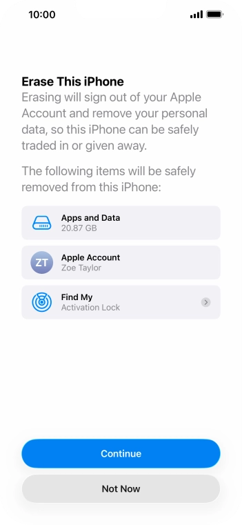 Press Continue. Press Continue.