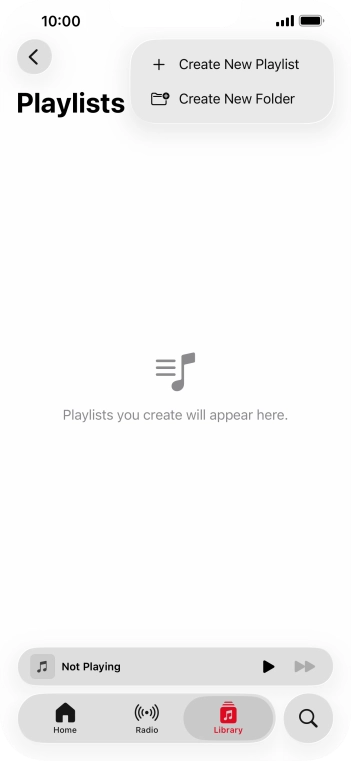 Press Create New Playlist. Press Create New Playlist.