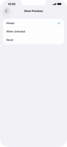To select notification preview on the lock screen, press Always. To select notification preview on the lock screen, press Always.