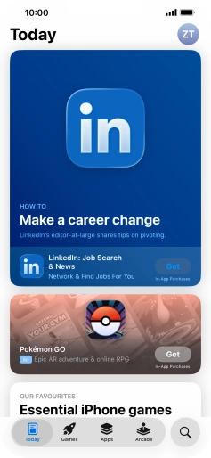 Press the search icon. Press the search icon.