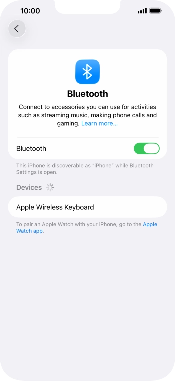 Press the required Bluetooth device and follow the instructions on the screen to pair the device with your phone. Press the required Bluetooth device and follow the instructions on the screen to pair the device with your phone.