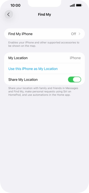 Press Find My iPhone. Press Find My iPhone.