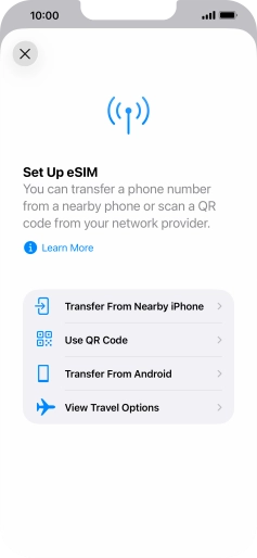 Press Use QR Code. Press Use QR Code.