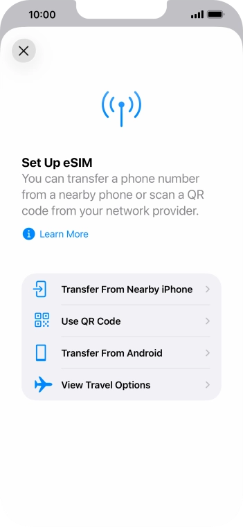 Press Use QR Code. Press Use QR Code.