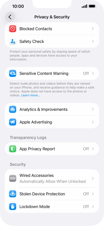Press App Privacy Report. Press App Privacy Report.