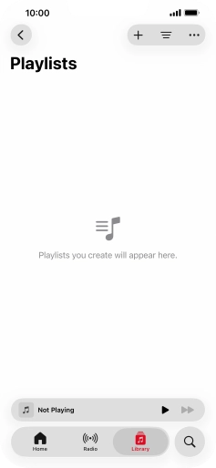 Press the new playlist icon. Press the new playlist icon.