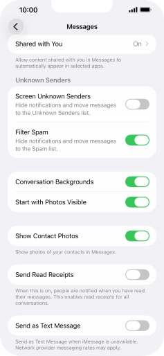 Press the indicator next to Press the indicator next to