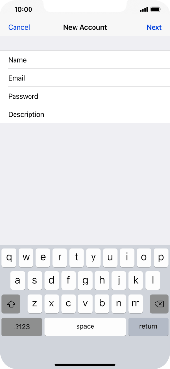 Press Description and key in the required name. Press Description and key in the required name.