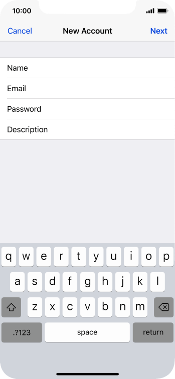 Press Description and key in the required name. Press Description and key in the required name.