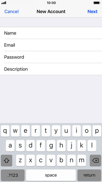 Press Description and key in the required name. Press Description and key in the required name.