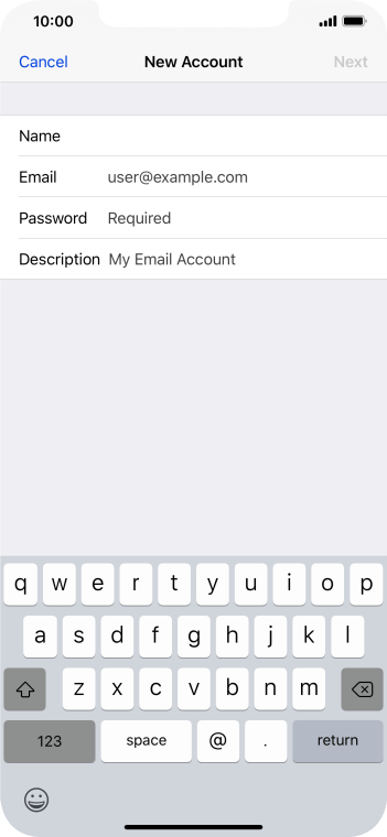Press Email and key in your email address. Press Email and key in your email address.