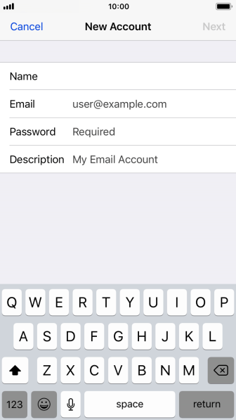 Press Email and key in your email address. Press Email and key in your email address.