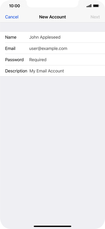 Press Name and key in the required sender name. Press Name and key in the required sender name.