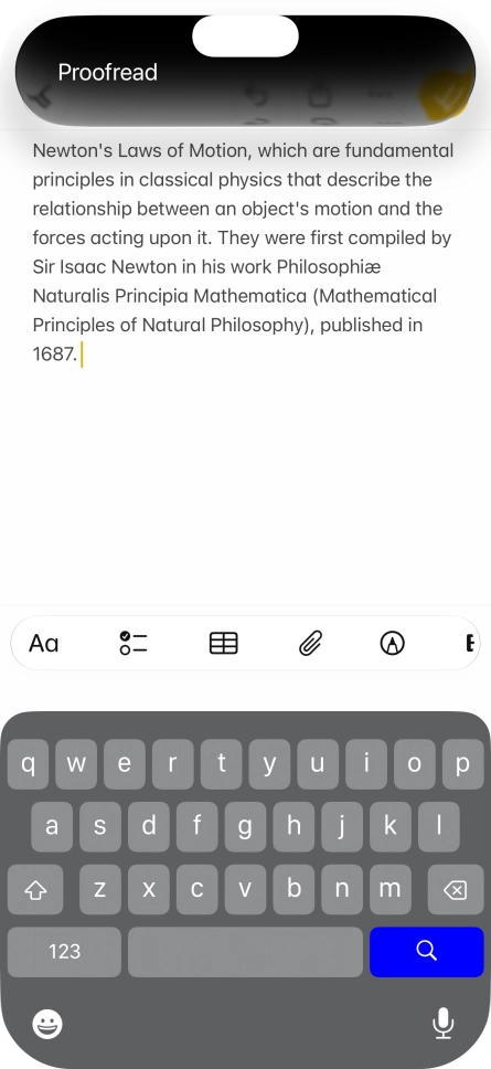 To check the text for grammatical and spelling errors, use the command “Proofread”. To check the text for grammatical and spelling errors, use the command “Proofread”.