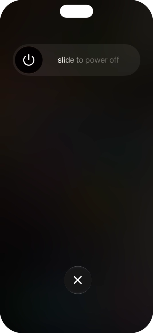 Press and drag the power off icon right. Press and drag the power off icon right.