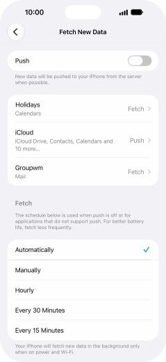 If you turn off the function, press the required setting. If you turn off the function, press the required setting.