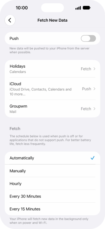 If you turn off the function, press the required setting. If you turn off the function, press the required setting.