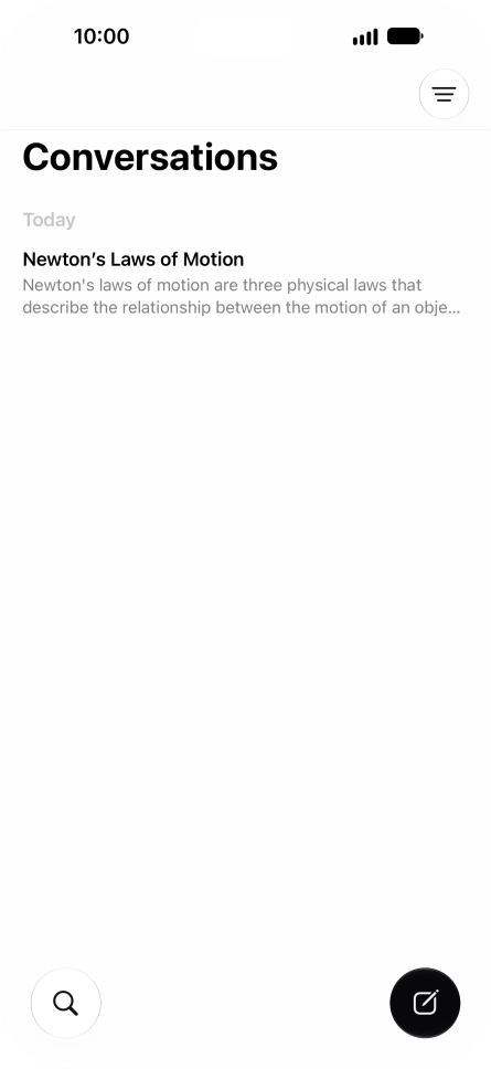 Press the required conversation to return to the conversation. Press the required conversation to return to the conversation.