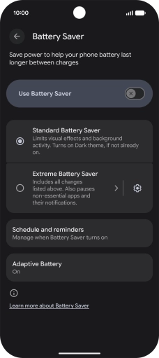 Press the required setting. Press the required setting.