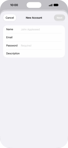 Press Name and key in the required sender name. Press Name and key in the required sender name.