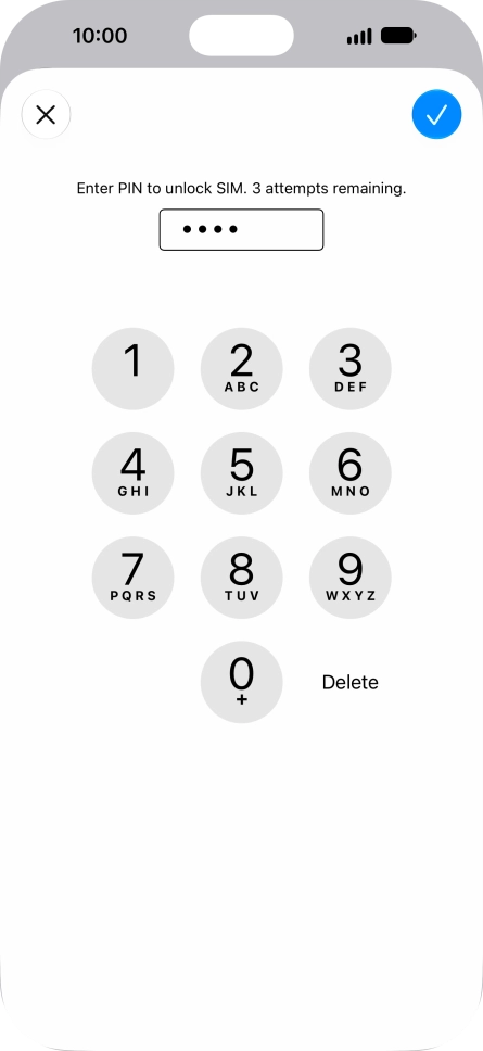Key in your PIN and press the confirm icon. The default PIN is 1111. Key in your PIN and press the confirm icon. The default PIN is 1111.